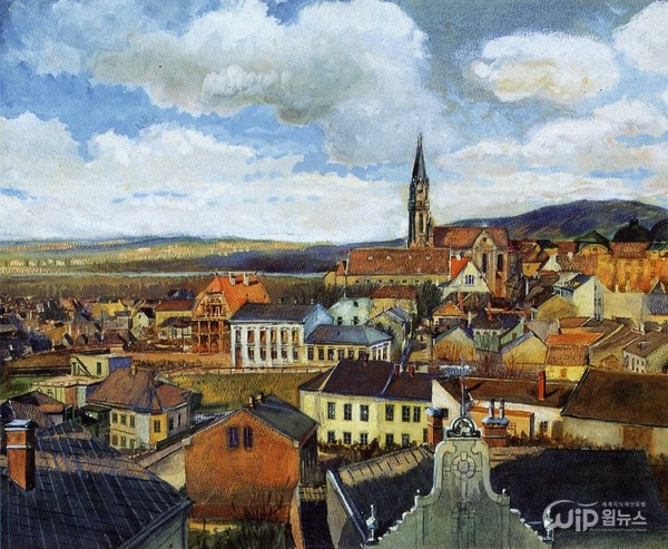 Egon Schieles landscape painting at his age 15 [Photo provided : Wikipedia]