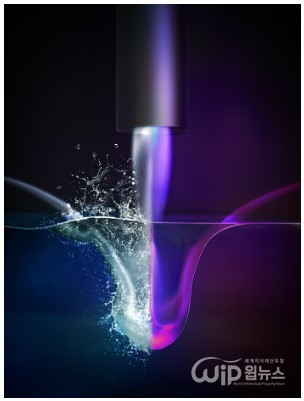 The illustration describing the stability of the liquid surface by ionization of gas jets [Photo provided = KAIST]