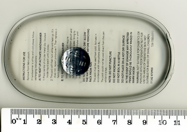 Liquid shape of hand warmer [Photo Provided : Wikipedia]  