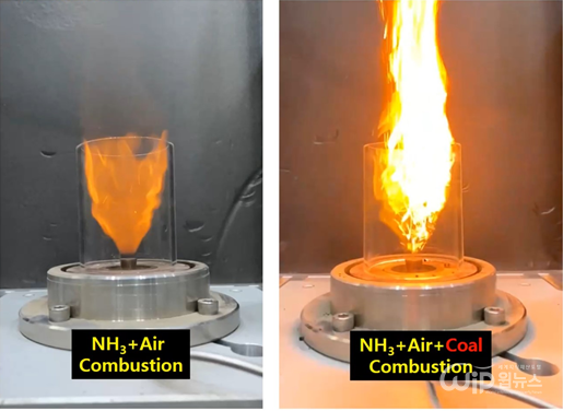 Ammonia-air combustion and ammonia-air-coal mixed firing in development by KIER [Photo provided : Korea Institution of Energy Research]
