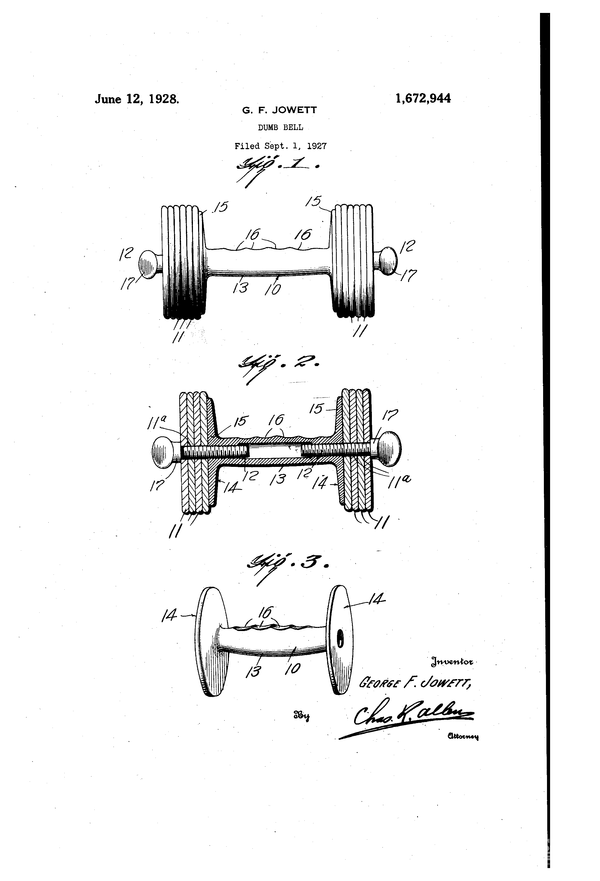 Patent of dumb-bell [Photo provided = Google patents]